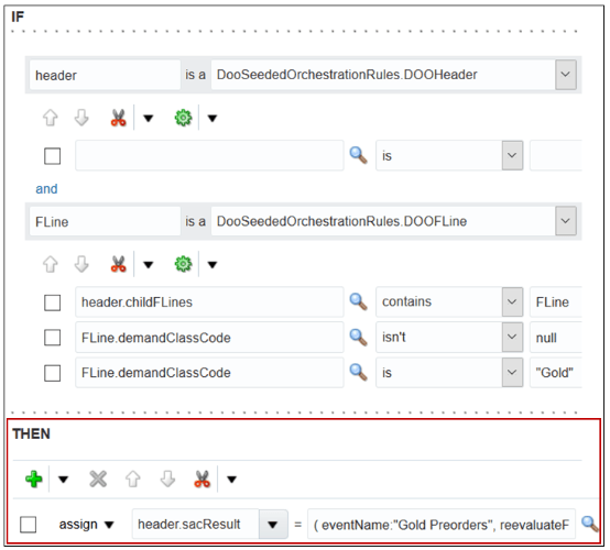 Then Statement for First Rule