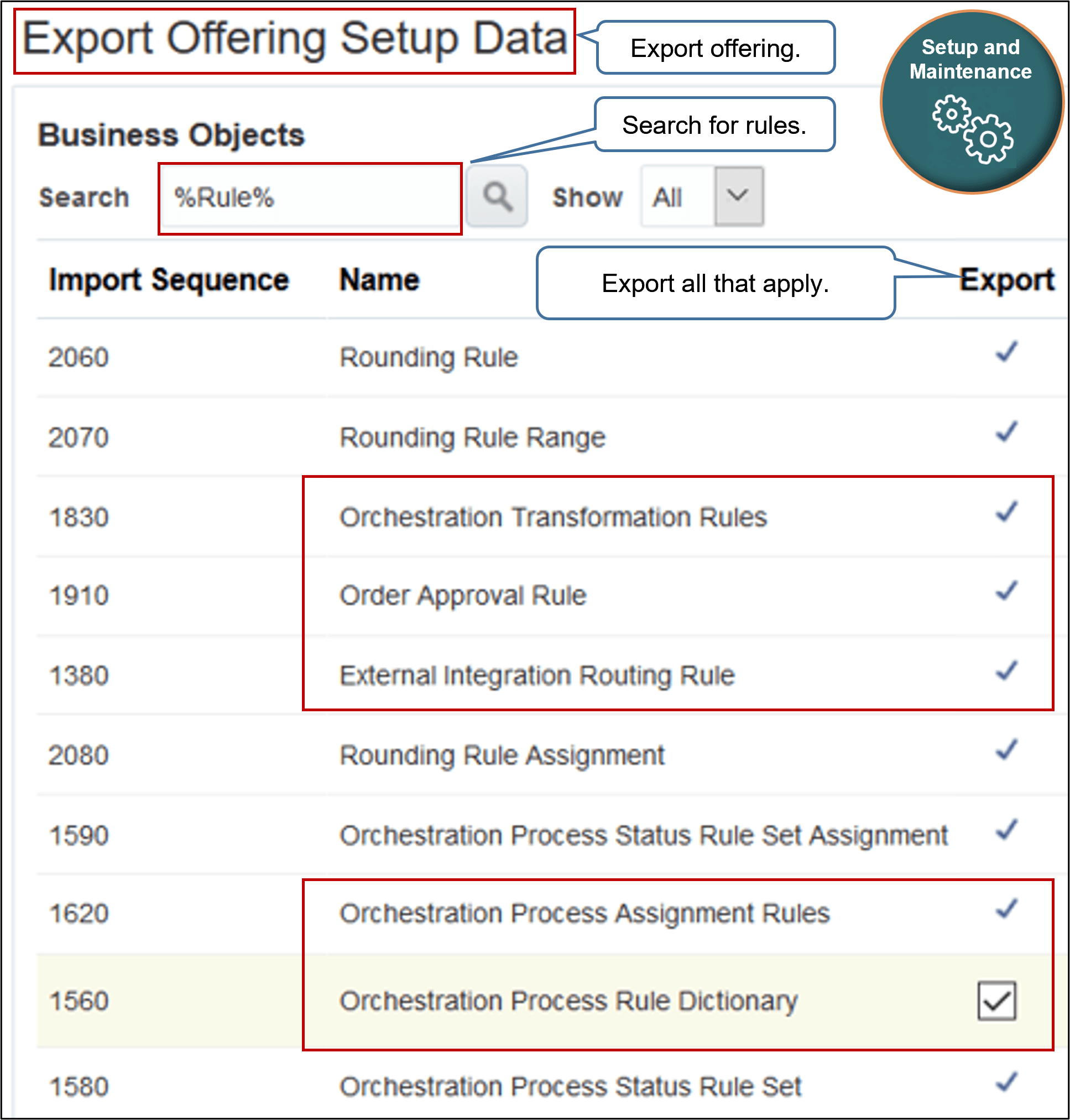 types of rules to migrate