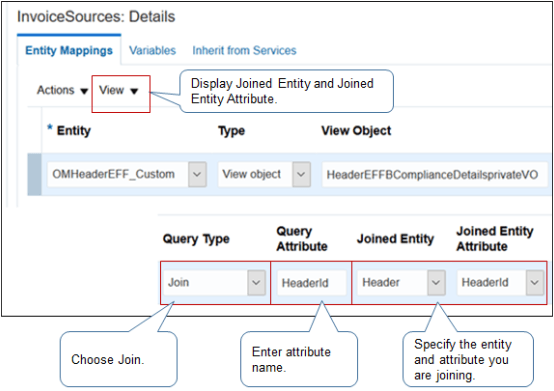 entity of your service mapping.