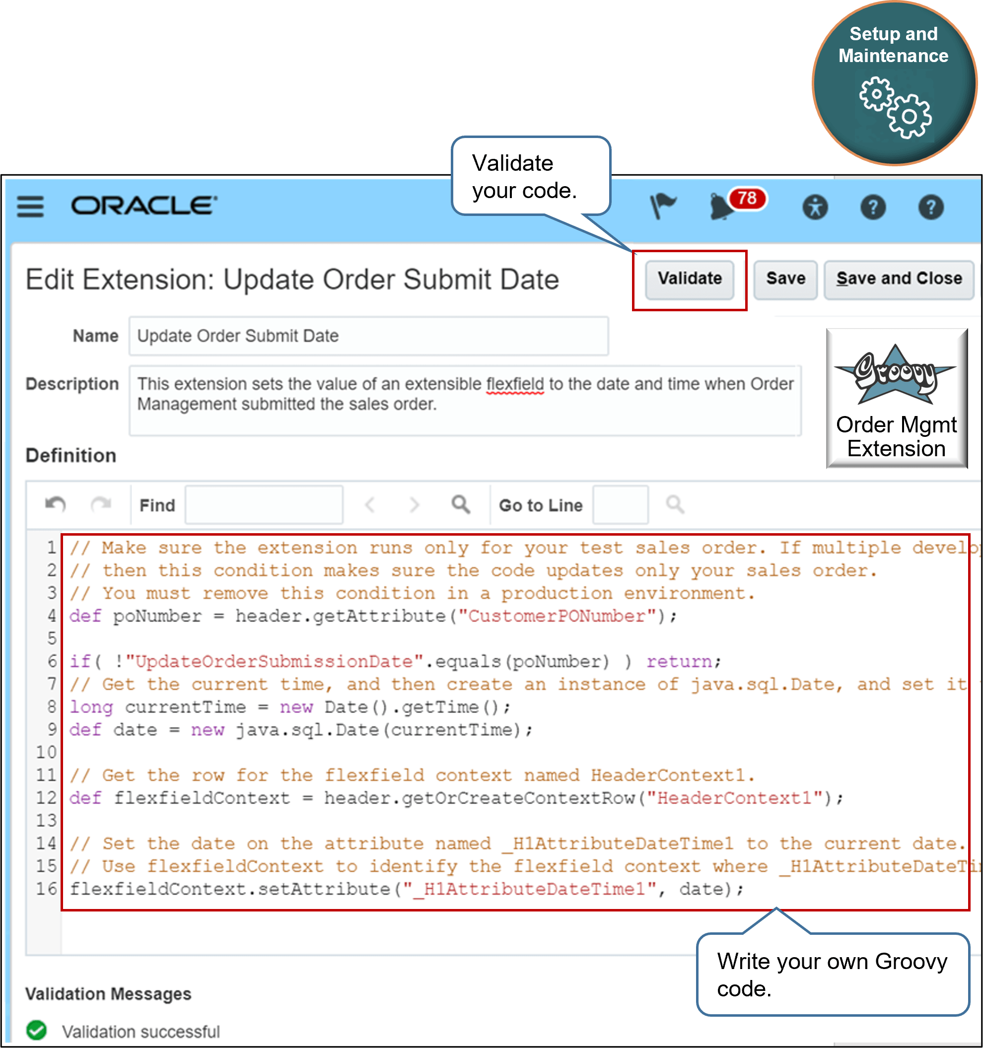 Extension That Modifies Order Management