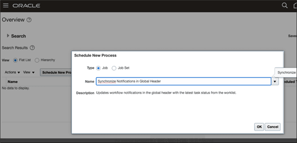 Synchronize notifications in global header job
