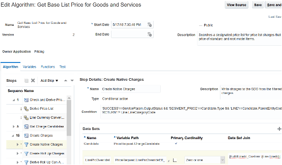 step that references the extensible flexfield that contains the override value