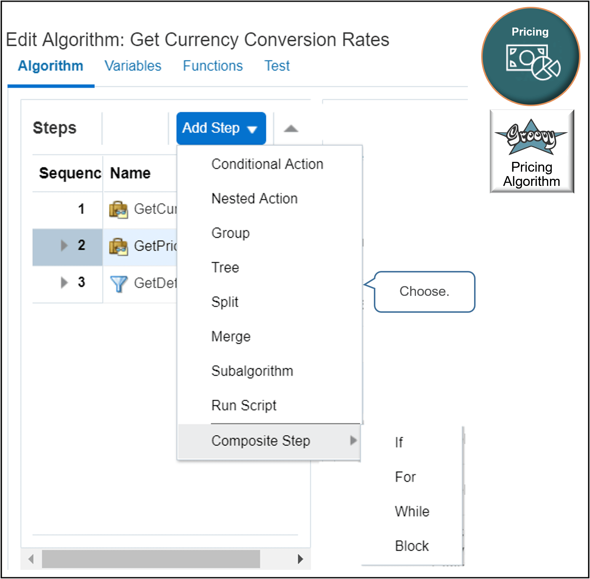 types of steps you can add