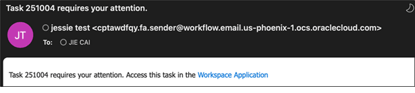Image of a notification that's sent when the make notification secure option is selected