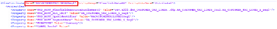 attribute that contains RACUSTOMERTRXLINESSSeq1.
