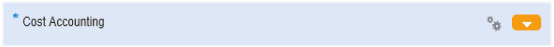 Quick Setup (gear icon) for Cost Accounting