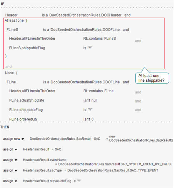 The orchestration process can now send the nonshippable lines and the shippable lines on the order to invoicing together.