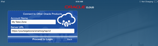 The image shows the screen that displays after tapping ‘Tap to Add Account.’