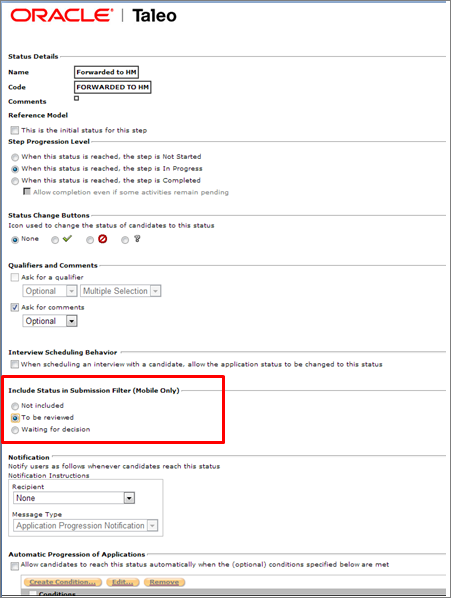 The image shows the Status Details page.