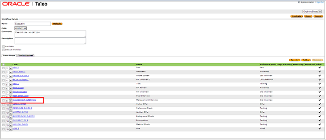 The image shows the Steps Usage tab in the CSW configuration.