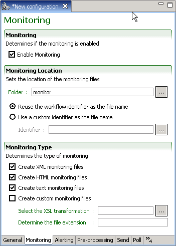 Image showing the Monitor Tab window.
