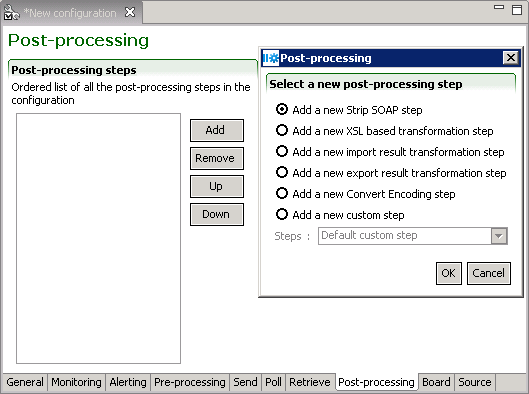 Image showing the Port-processing Tab window.
