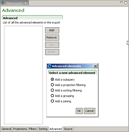 Image showing the Advanced Tab window.