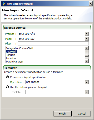 Image showing the New Import Wizard window.