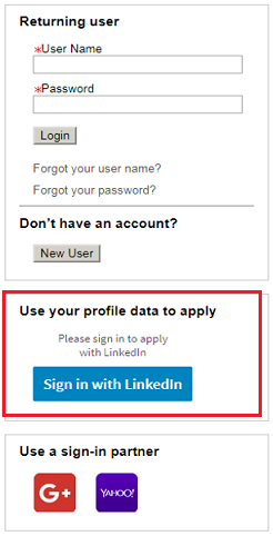 The image shows the Sign In with LinkedIn button.