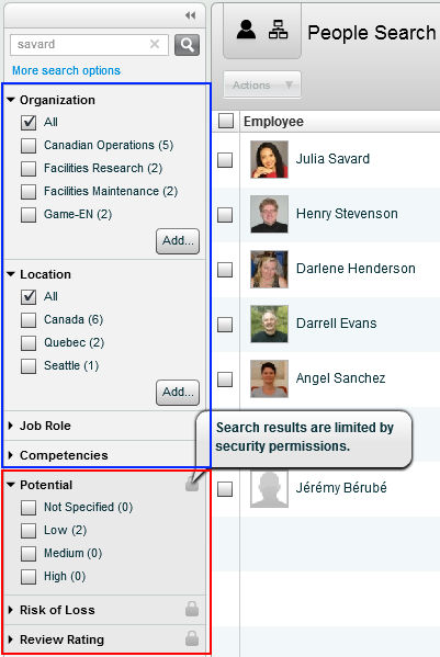The image shows an example of an initial keyword search results.