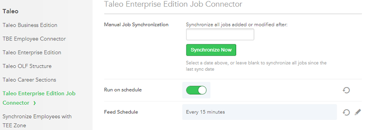 The image shows the Job Connector in the Sourcing configuration.