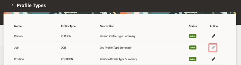 Edit job profile type