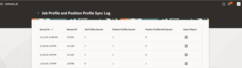 View sync log