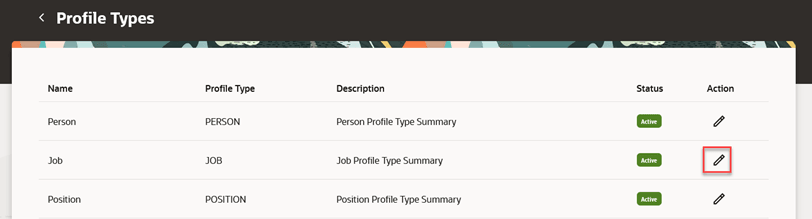 Edit job profile type