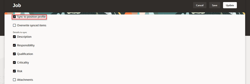 Enable sync to position profile