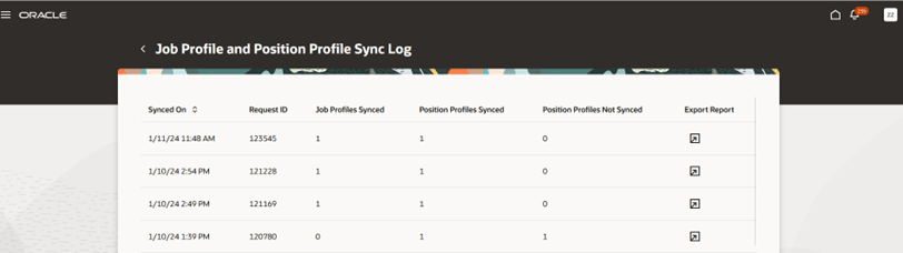 View sync log