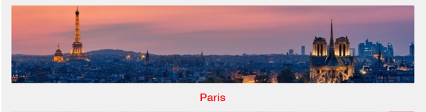 The image shows an Image block with a photo of Paris and a Heading block with the word Paris displayed.