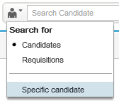Image showing the candidate search tool.