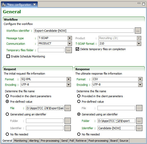 Image showing the General Tab window.