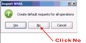 Image showing the Import WSDL window.