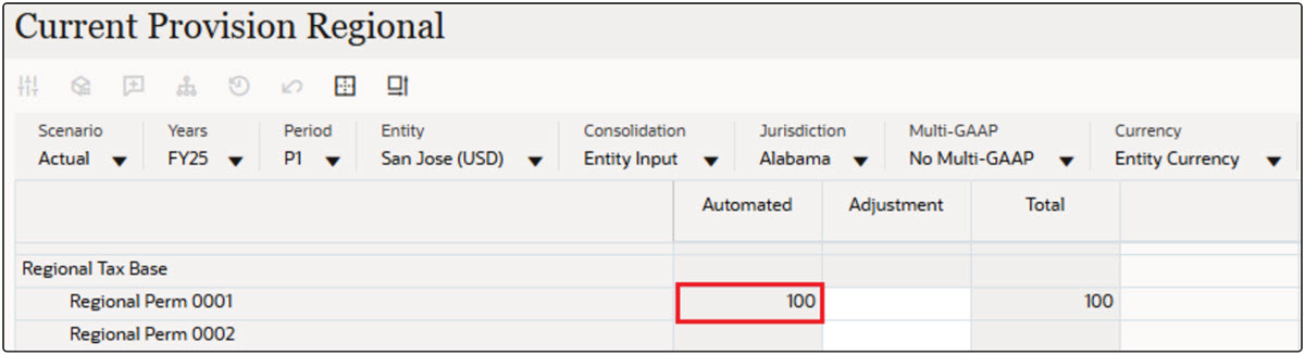 Verify Results: values are populated for Alabama