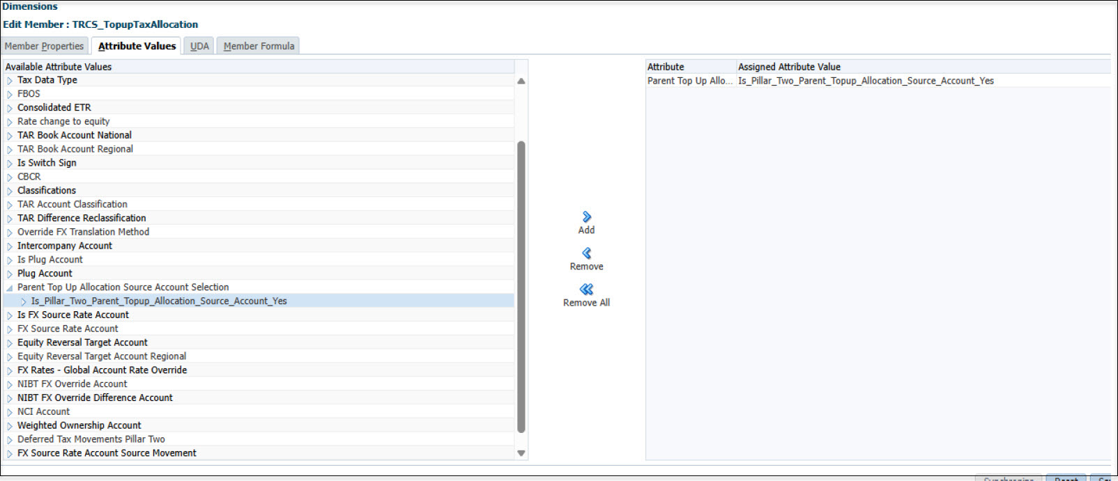 Configuring the potential source account for Top Up Tax Allocation Configuring the potential source account for Top Up Tax Allocation