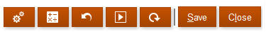 screenshot of Dashboard settings bar