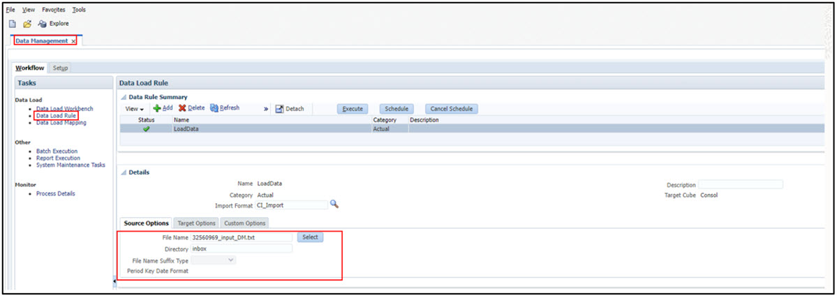 Create Data Load Rule