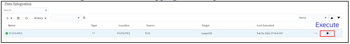 Execute Data Integration