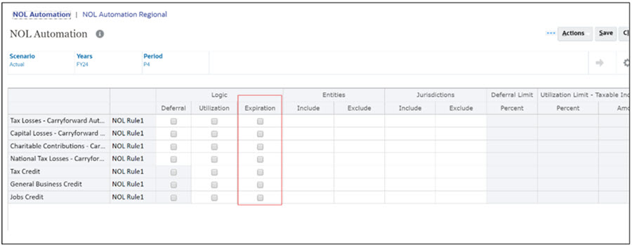 Selectable Expiration Column