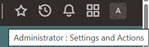 User settings and actions display