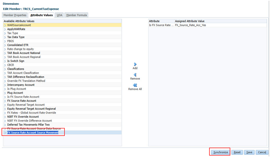 Populate Source FX Rate Account Source Movements