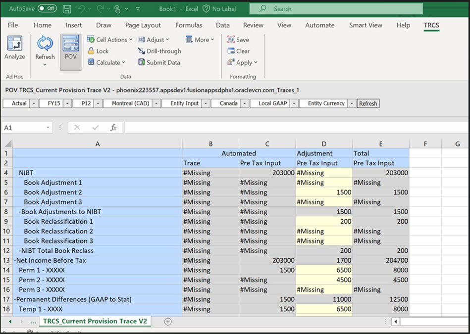 Trace Information via Smart View