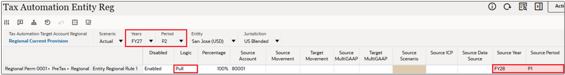 Form save fails as the combination of Source Year and Source period is not prior/equal to the combination of target year and period