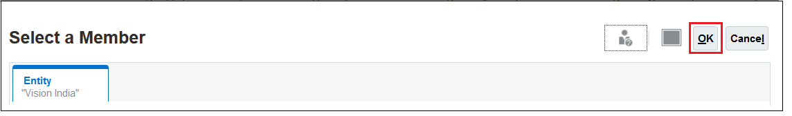 Select a Member dialog box with OK selected