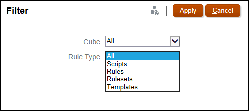Rule Type Filter
