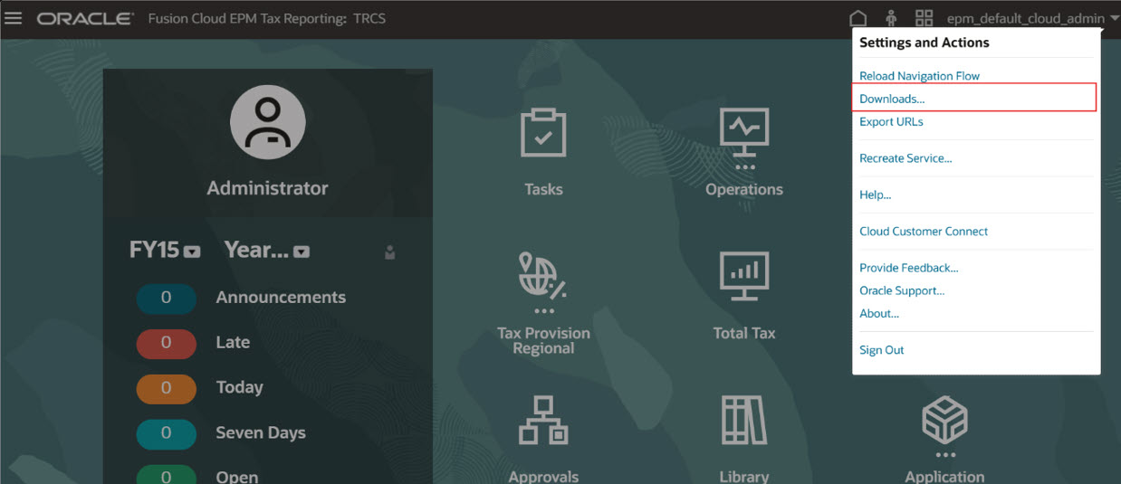 Downloads section in Tax Reporting