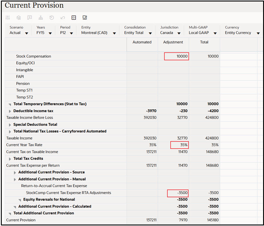 Equity reversal configured for the TempStockComp account