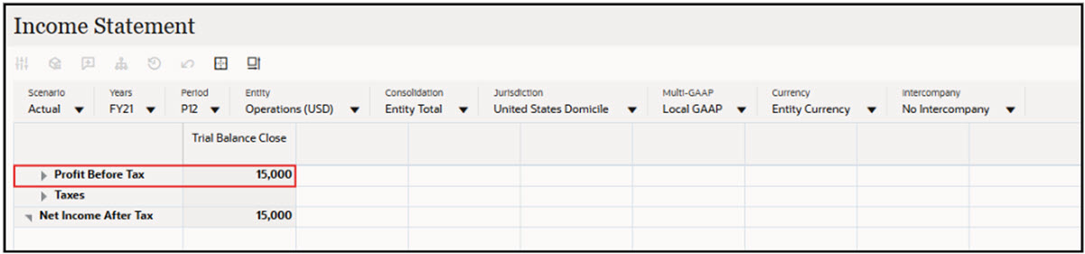 Income Statement Form