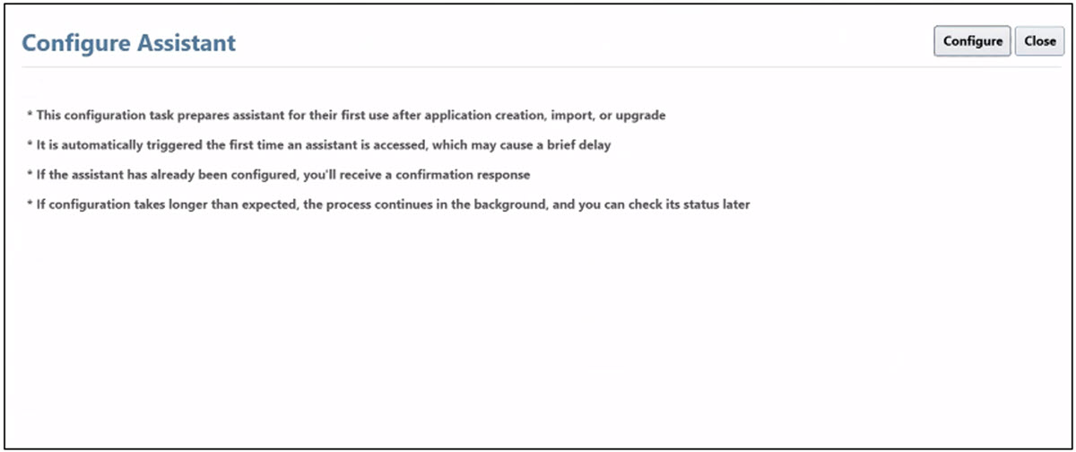 Configure Assistant