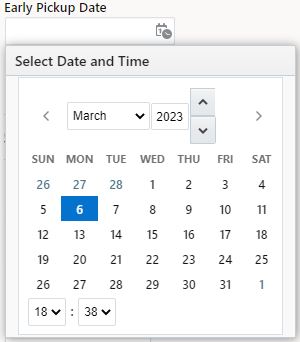 sample of date/field calendar