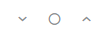 A set of buttons. They are a down arrow, a circle, and an up arrow.