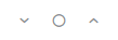 A set of buttons. They are a down arrow, a circle, and an up arrow.