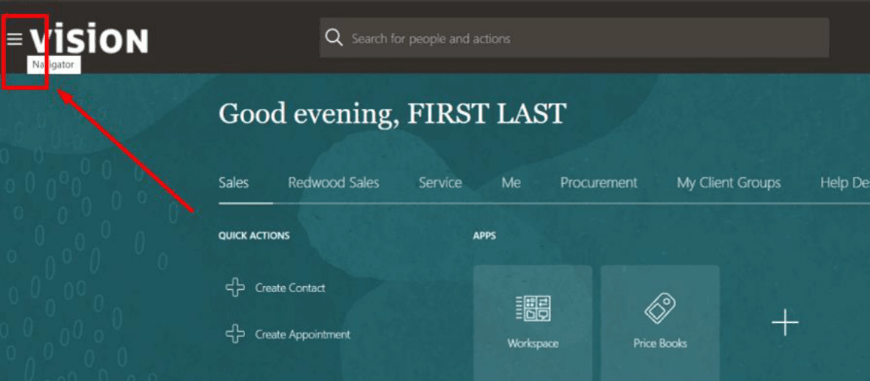 This image is a screen shot of the home page of AI Agent Studio. The Navigator menu is highlighted by red box and a red arrow.